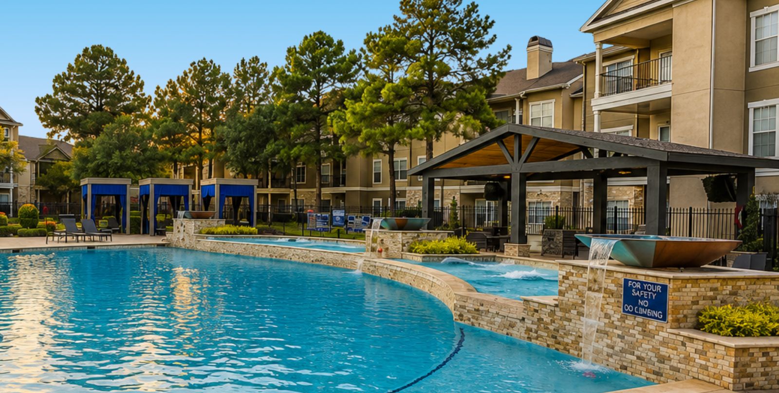 Fuse at Park Row community pool and clubhouse